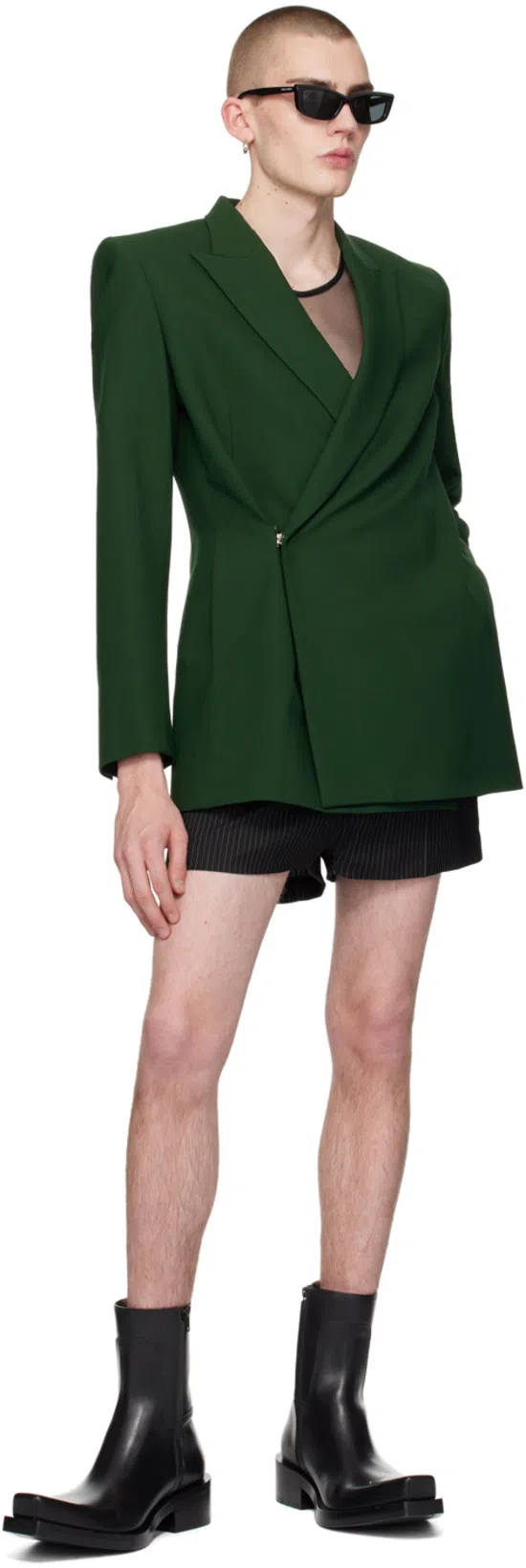 BALENCIAGA Santiago Leather Boots In Black