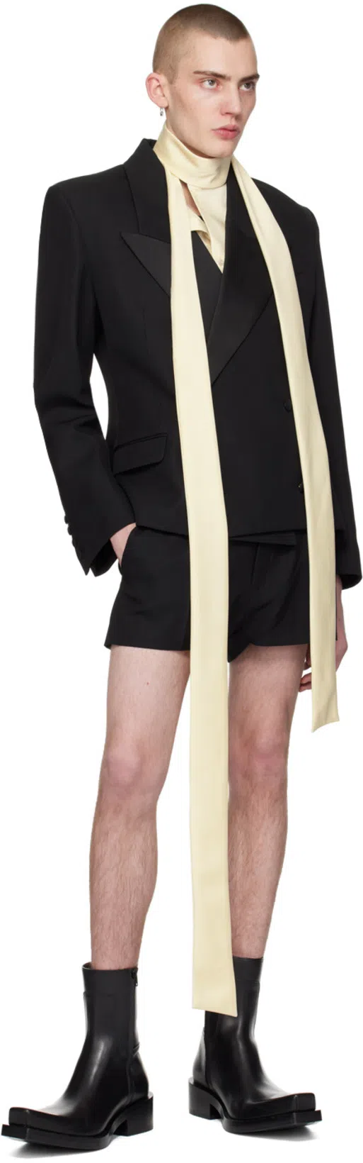 BALENCIAGA Santiago Leather Boots In Black