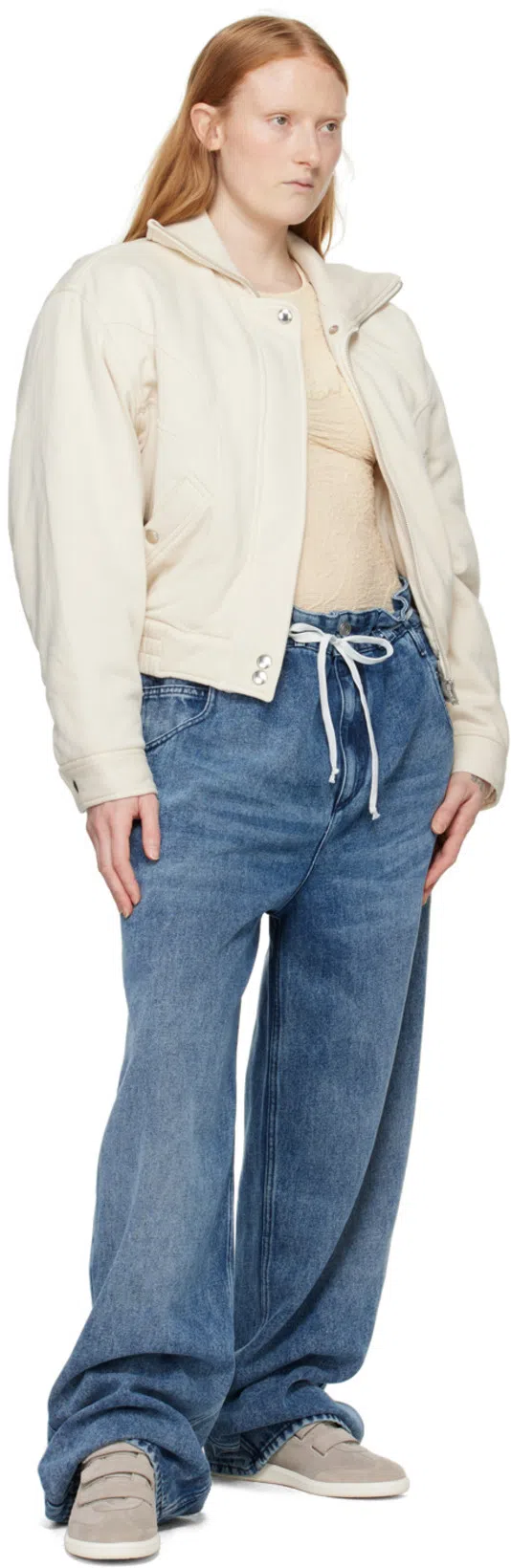 ISABEL MARANT Jordy Baggy Wide Leg In 30lu Light Blue