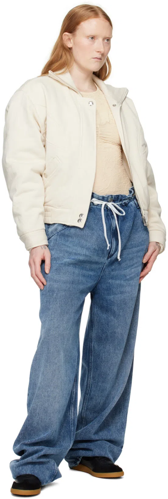 ISABEL MARANT Jordy Baggy Wide Leg In 30lu Light Blue