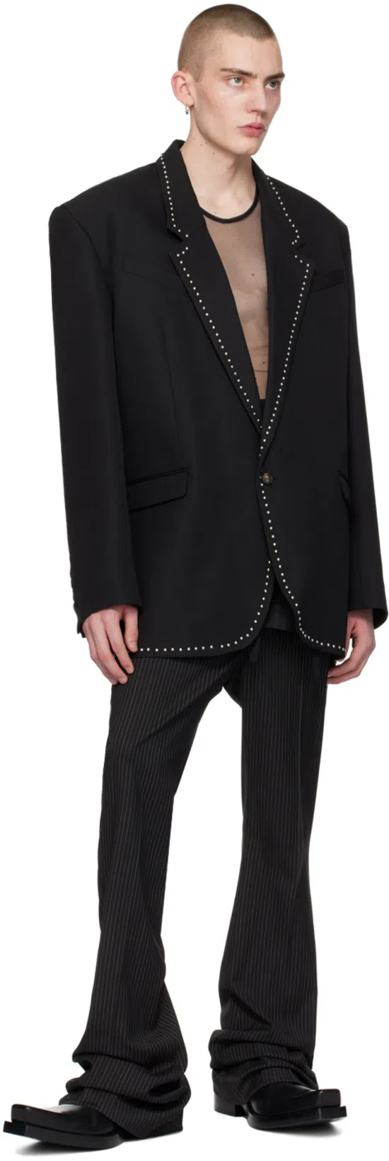 BALENCIAGA Santiago Leather Boots In Black