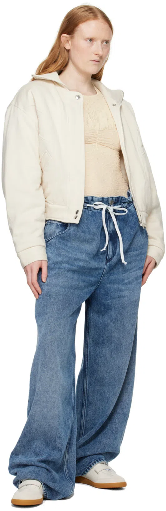 ISABEL MARANT Beth Leather Sneakers In White