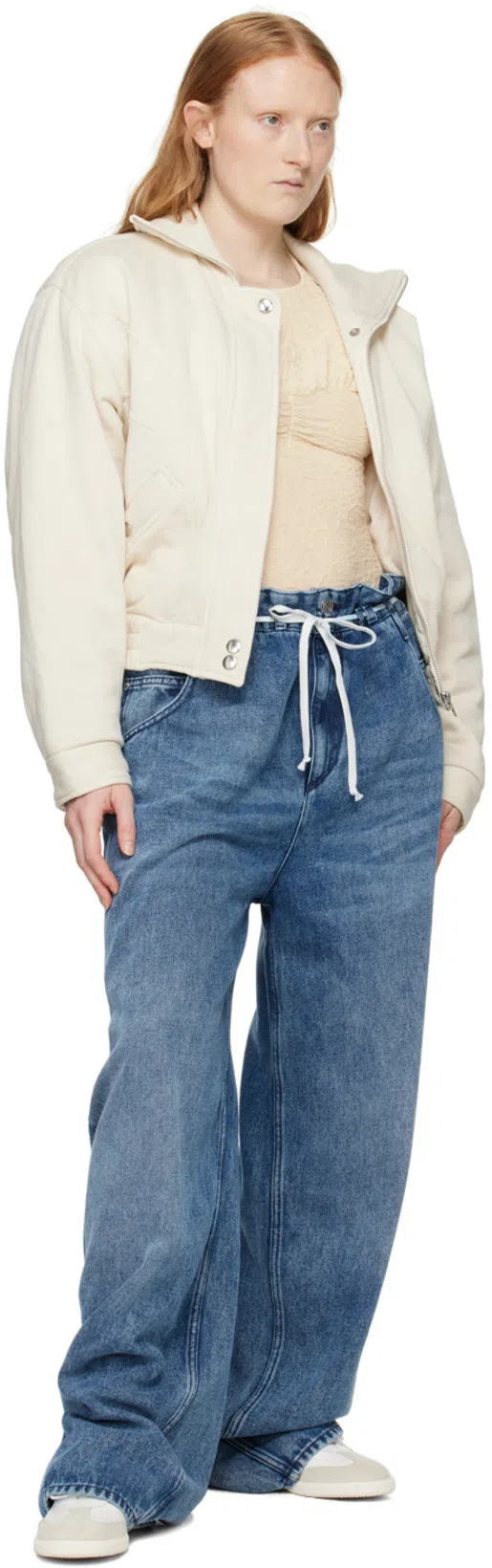 ISABEL MARANT Jordy Baggy Wide Leg In 30lu Light Blue