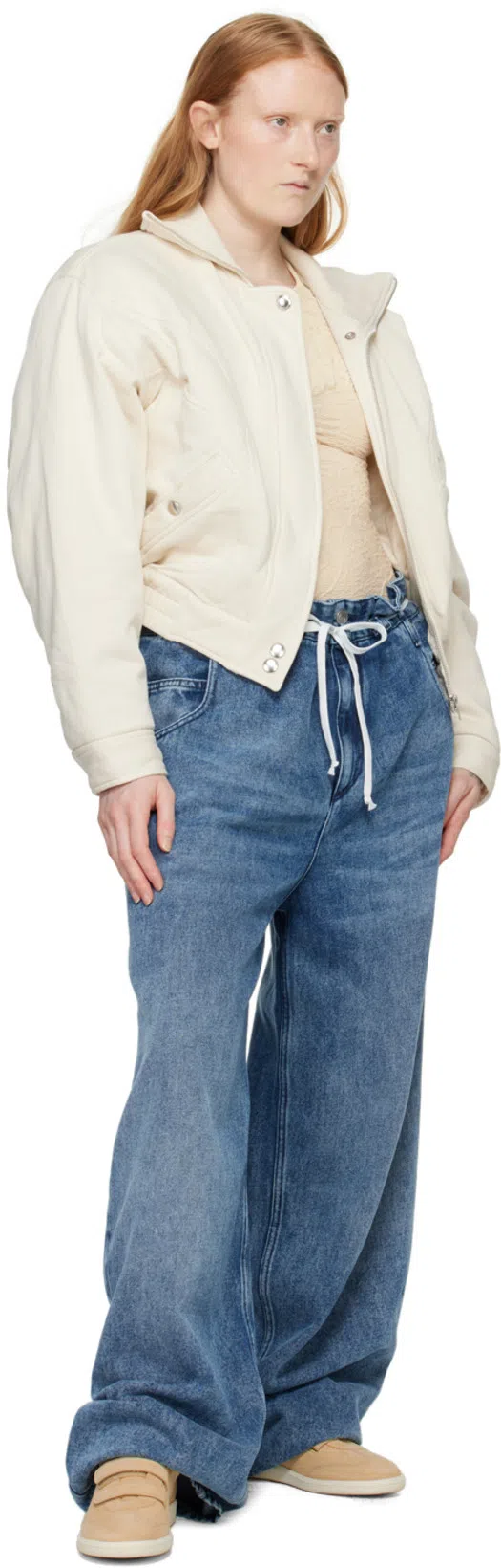 ISABEL MARANT Jordy Baggy Wide Leg In 30lu Light Blue