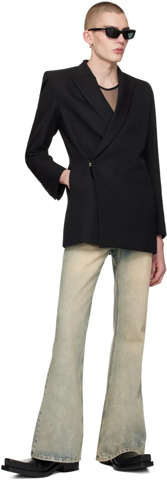 BALENCIAGA Santiago Leather Boots In Black