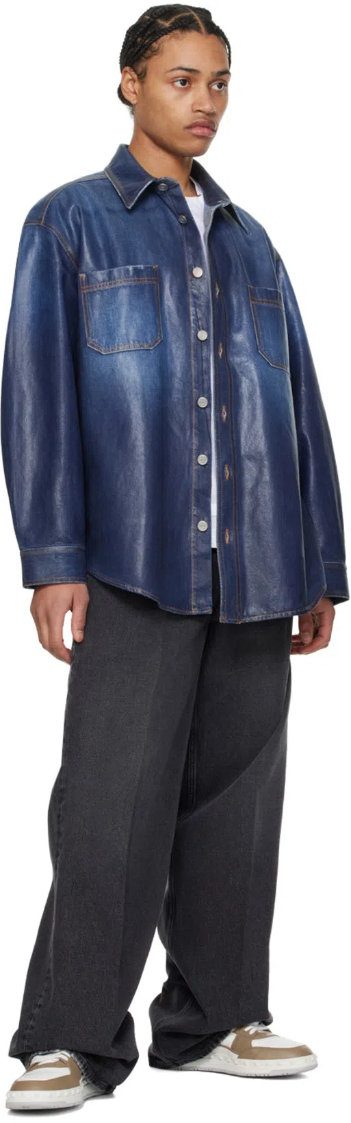 VALENTINO GARAVANI Freedots Leather Sneakers In Nude