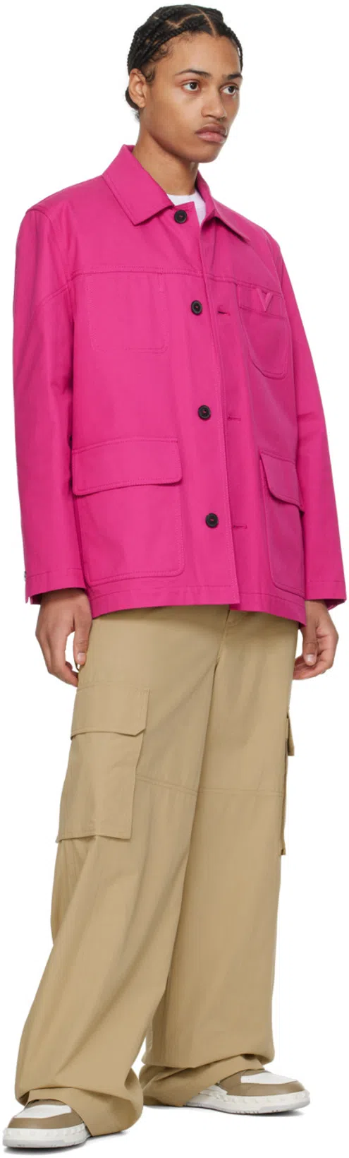 VALENTINO GARAVANI Freedots Leather Sneakers In Nude