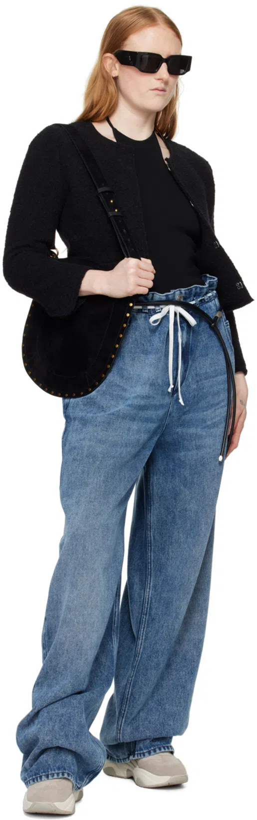 ISABEL MARANT Jordy Baggy Wide Leg In 30lu Light Blue