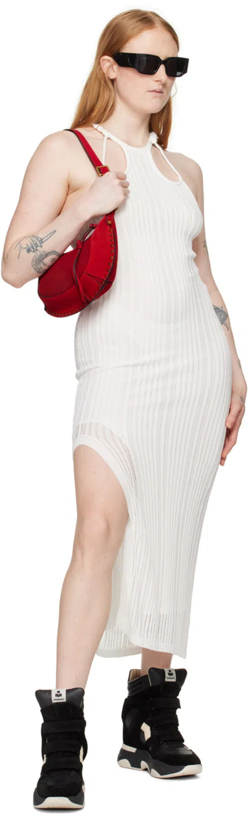 ISABEL MARANT High-top Sneakers With Contrast Sole And Perforated Detailing In Multi