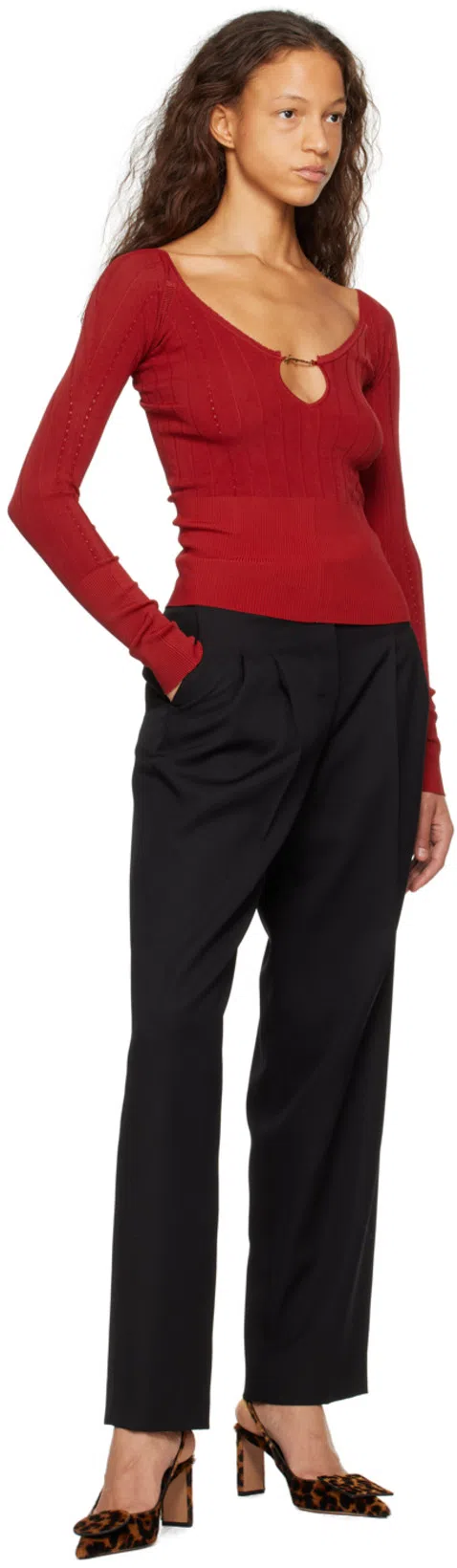 JACQUEMUS Brown & Black Les Sculptures 'les Slingbacks Duelo Hautes' Heels In 8bq Leopard Brown