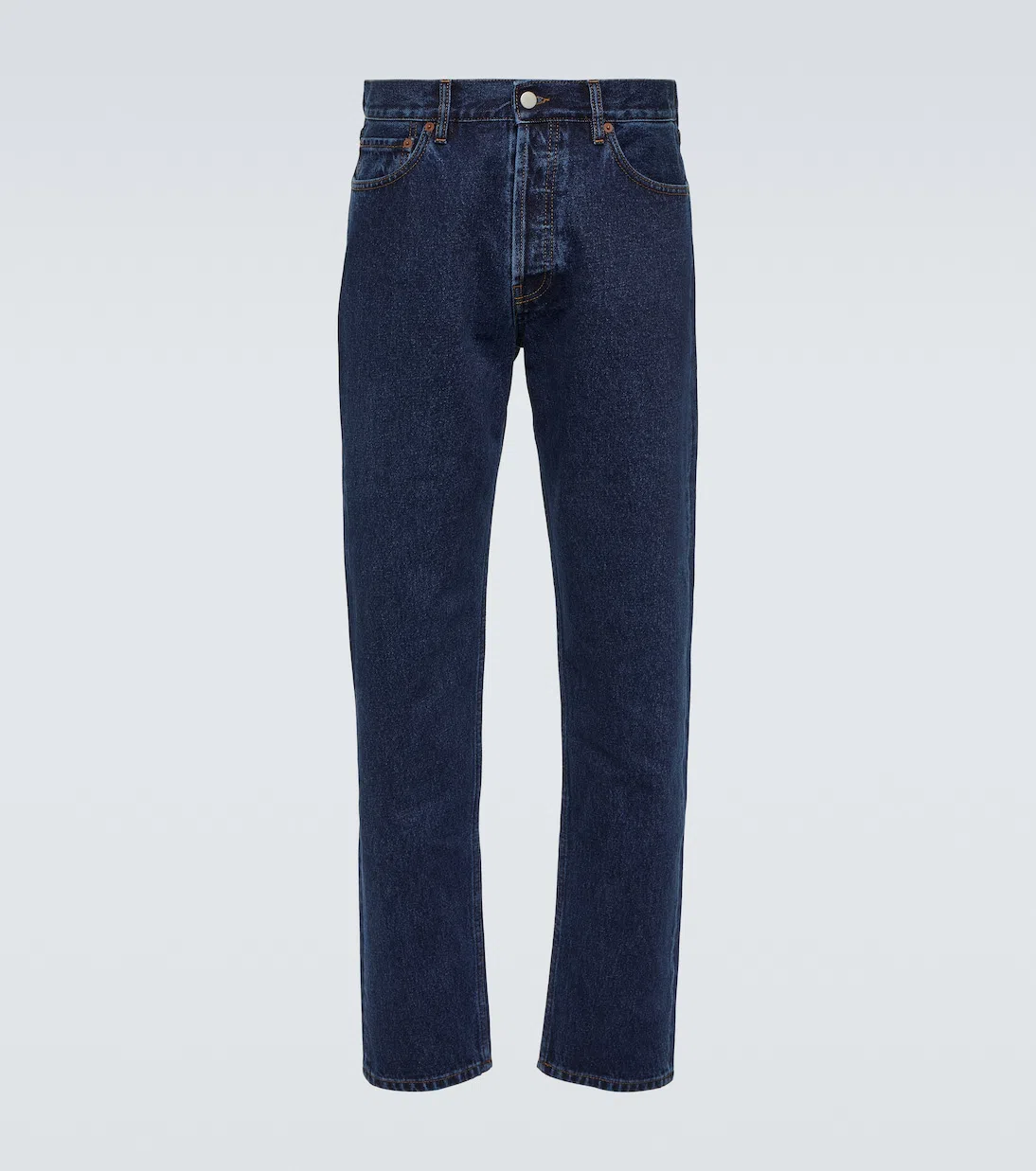 THOM SWEENEY Straight-leg Jeans In Blue