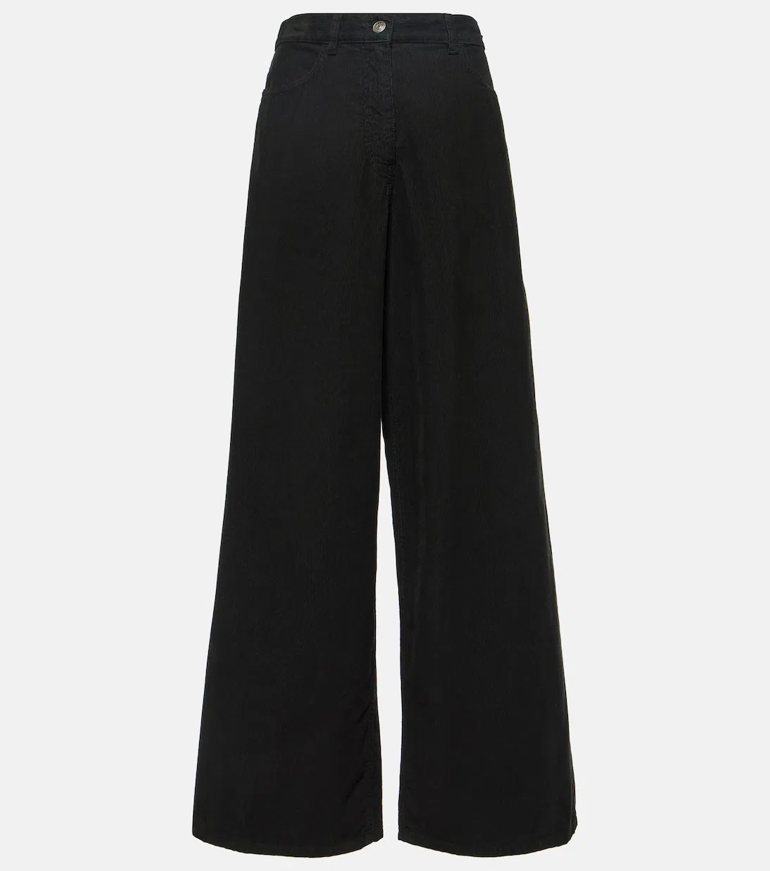 THE ROW Women's Chan Wide-leg Corduroy Pants In Black