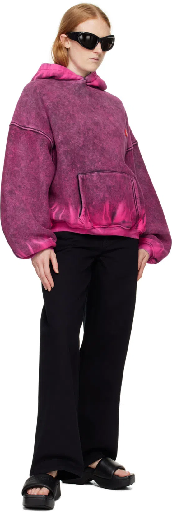 ALEXANDER WANG 85mm Aw Padded Nylon Platform Slides In Black