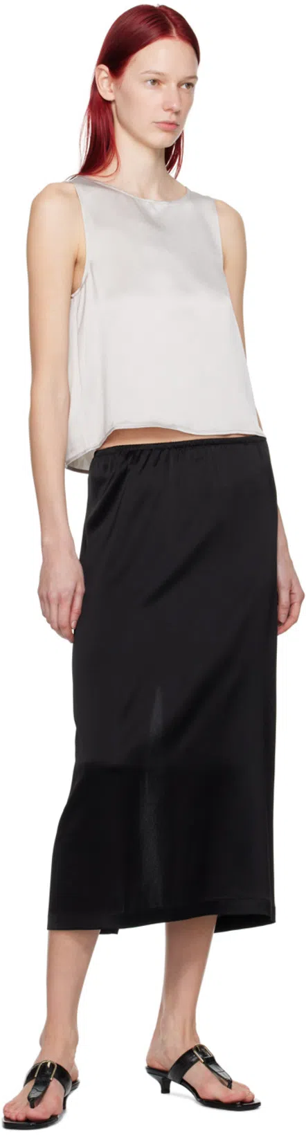 TOTÊME Toteme Women Belted Croco Flip-flop Heels In Black