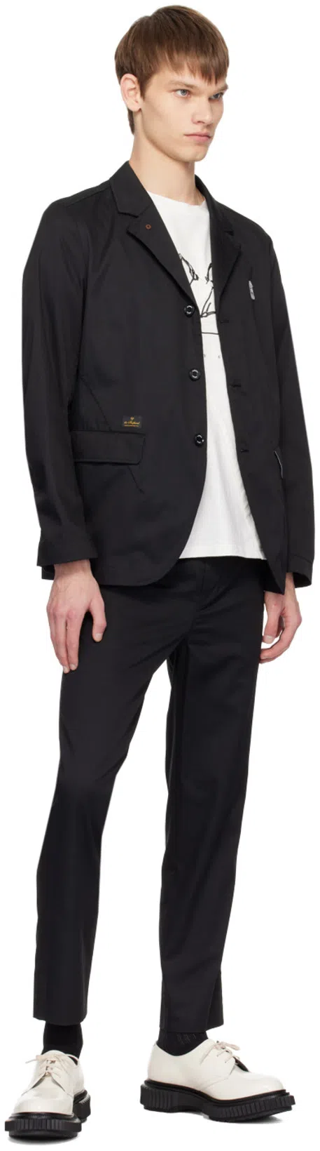 THE SHEPHERD UNDERCOVER Black Appliqué Trousers