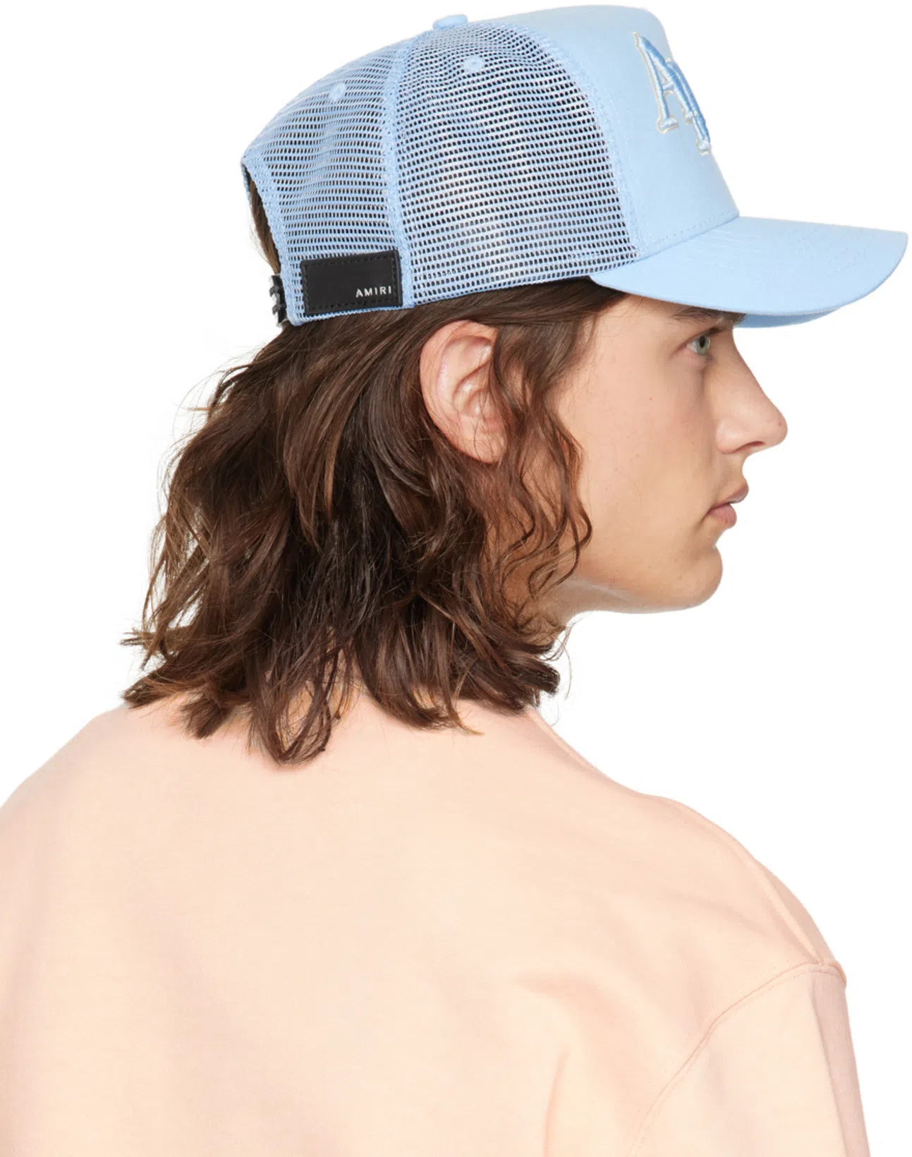 AMIRI Blue Shotgun T-shirt In Gray Dawn