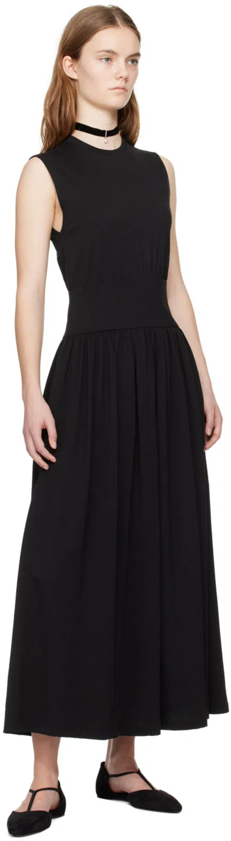 TOTÊME Toteme Sleeveless Cotton Dress In Black