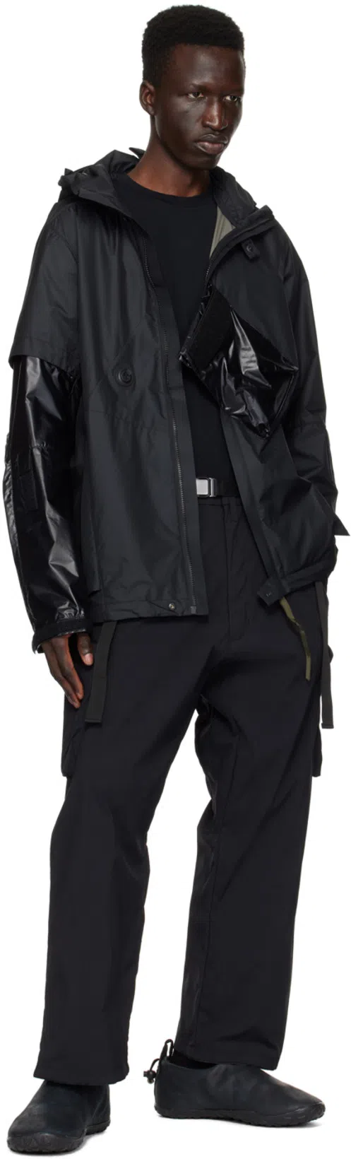 ACRONYM Windstopper Interops Hooded Jacket In Black