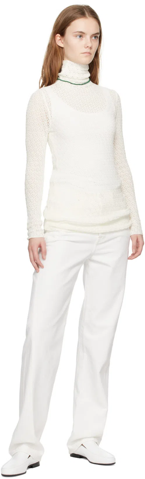 TOTÊME Toteme Women Croco Oval Loafers In White