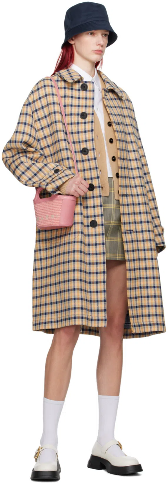 MARNI 20mm Mary Jane Leather Shoes In Lily White