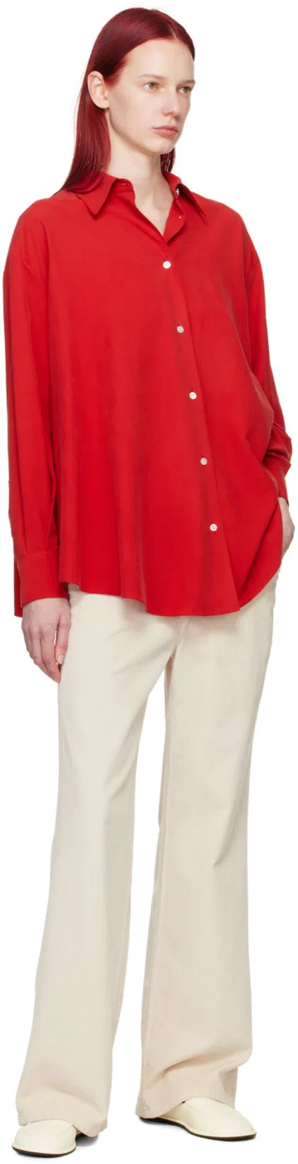 THE ROW Canal Leather Slip-on Loafers In Milk