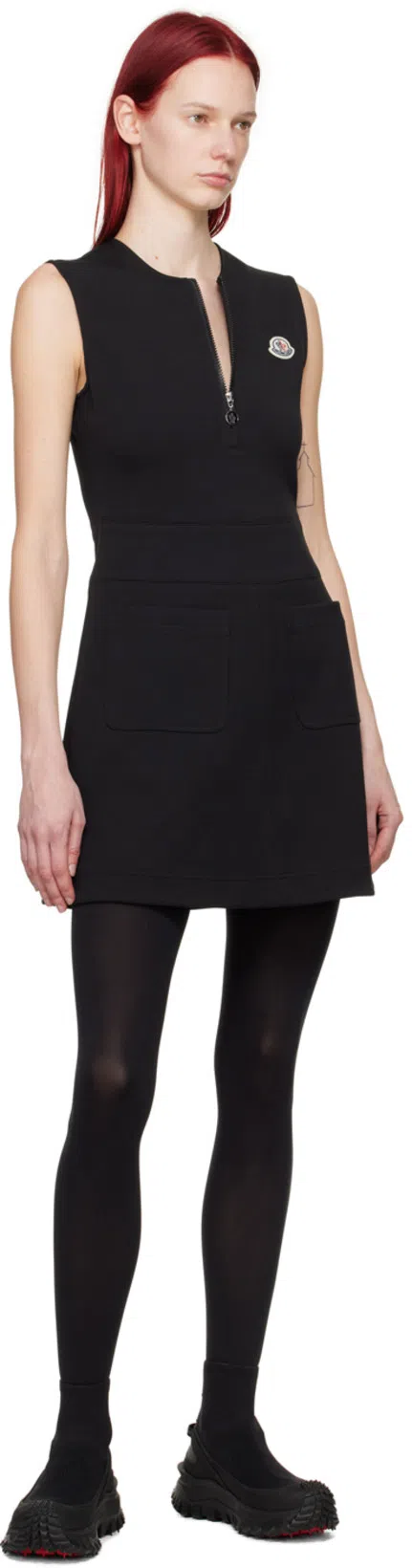 MONCLER Trailgrip Stretch Knit High-top Sneakers In Black