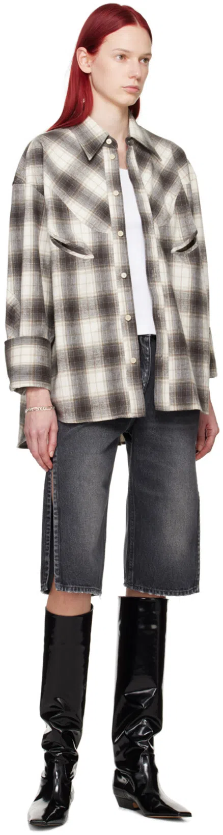 KHAITE Marfa Leather Knee Western Boots In Black