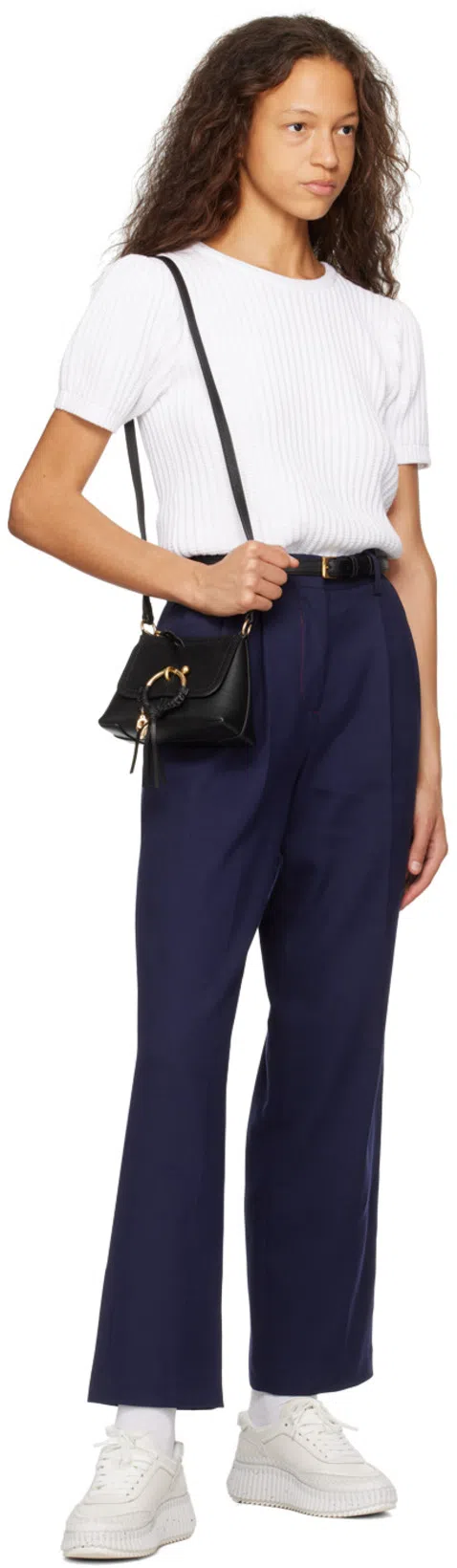 CHLOÉ Nama Embroidered Suede And Recycled Mesh Sneakers In White