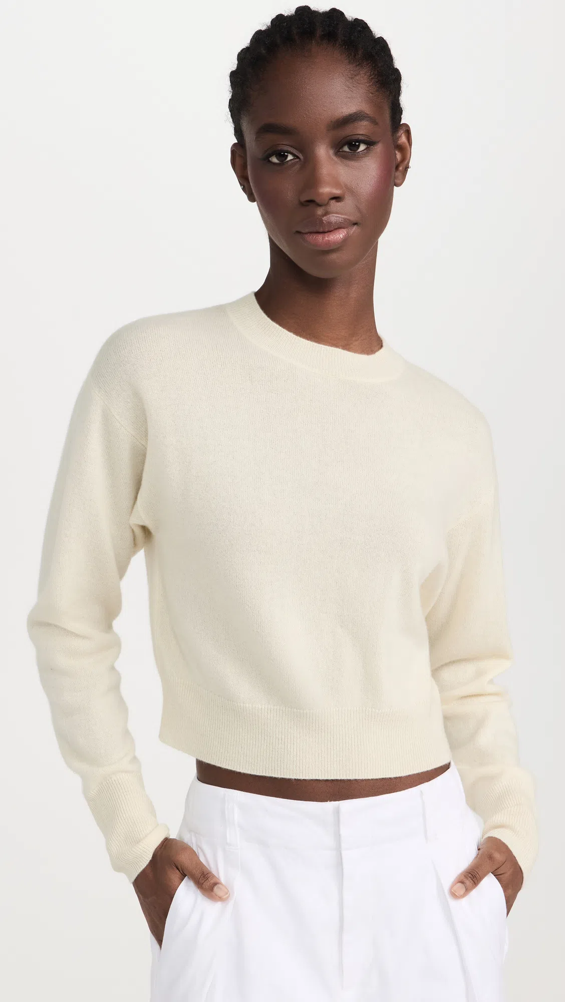 ROHE Rib Knit Tank Top In White