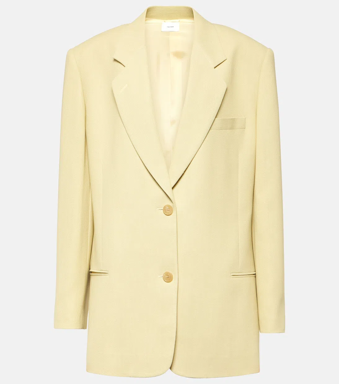 THE ROW Tor Crêpe Wide-leg Pants In Yellow