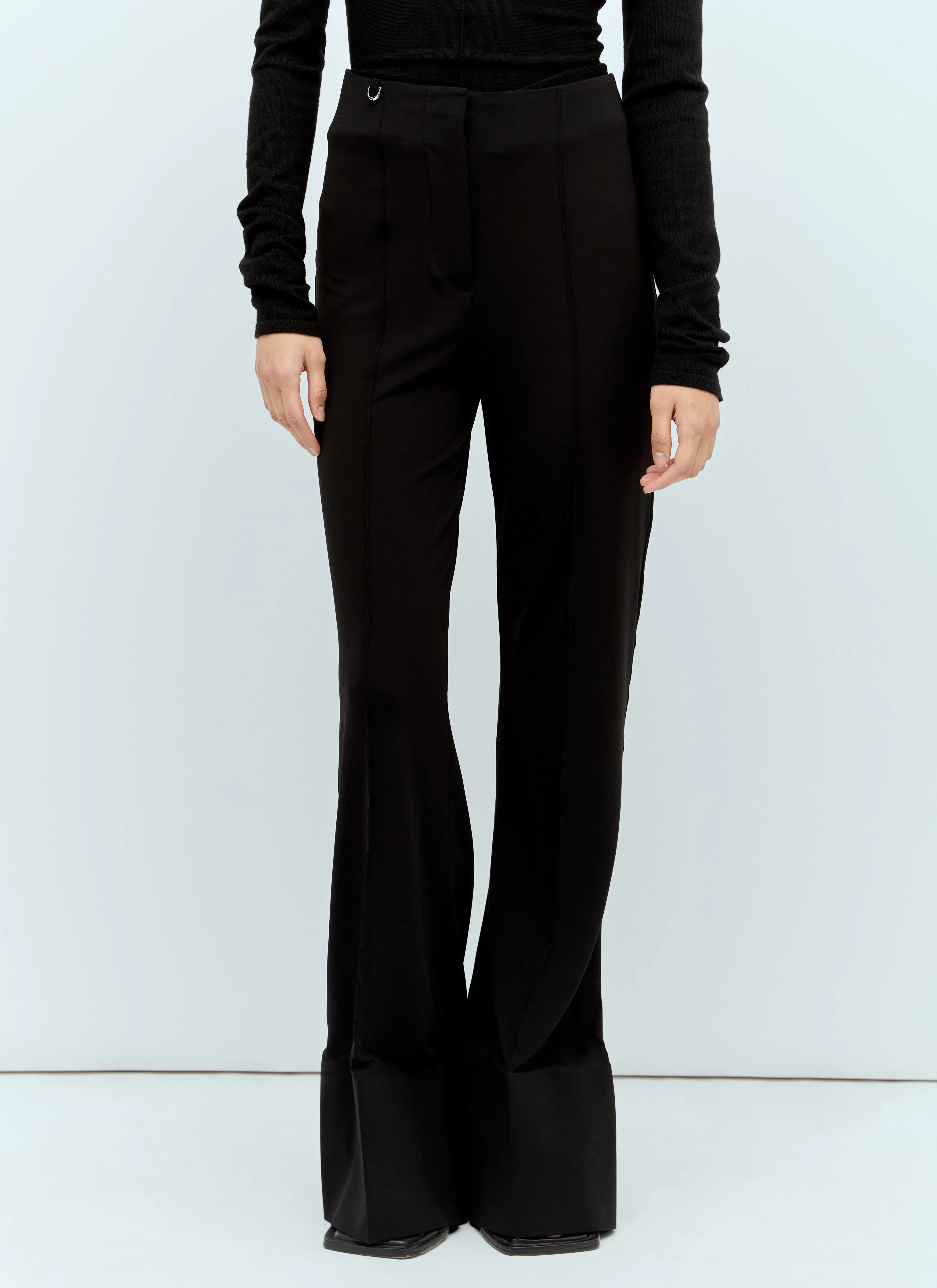 JACQUEMUS Flared Trousers In Black