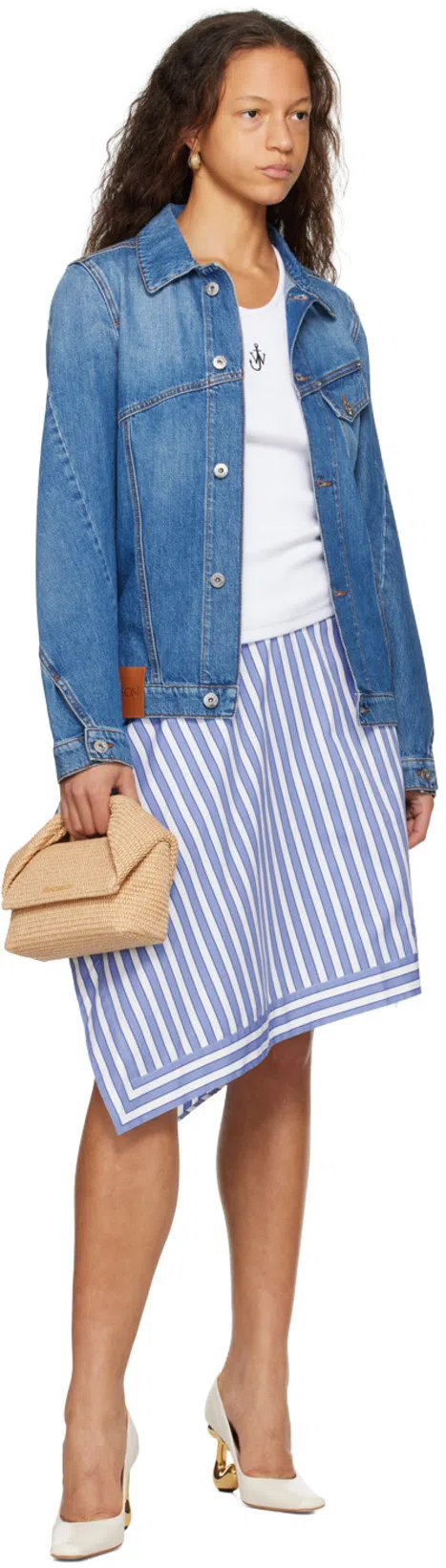 JW ANDERSON J. W. Anderson Anchor Fitted Ribbed Tank Top In White