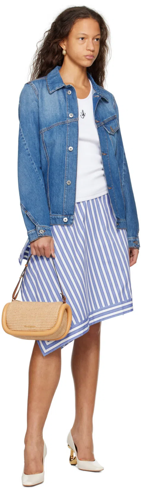 JW ANDERSON J. W. Anderson Anchor Fitted Ribbed Tank Top In White