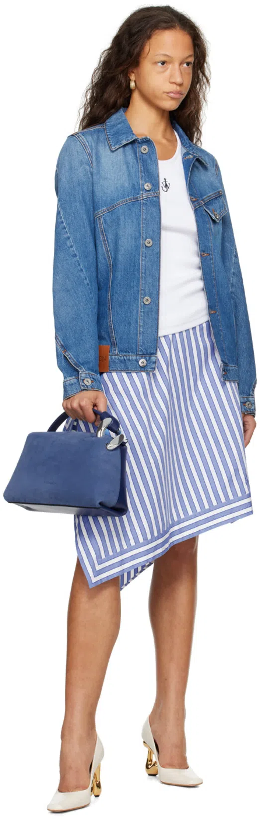 JW ANDERSON J. W. Anderson Anchor Fitted Ribbed Tank Top In White