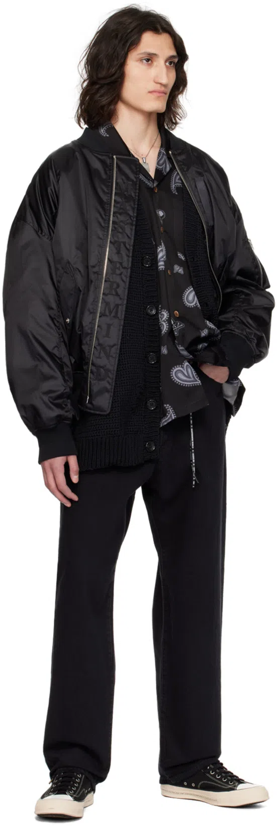 MASTERMIND JAPAN Logo-printed Bomber Jacket In Black