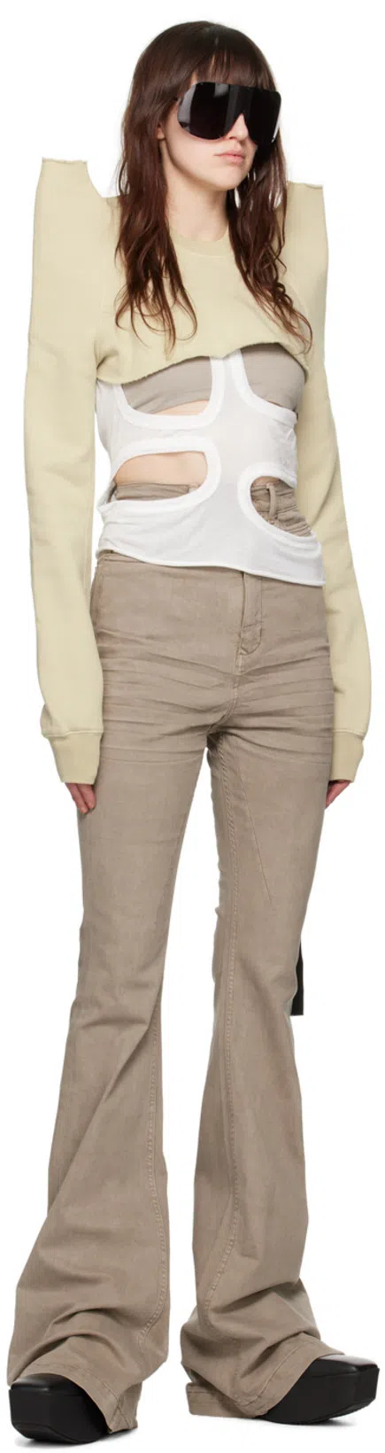 RICK OWENS DRKSHDW Off-white Bolan Jeans In 08 Pearl
