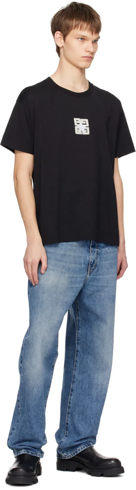 GIVENCHY Black 4g Stars T-shirt In Nero