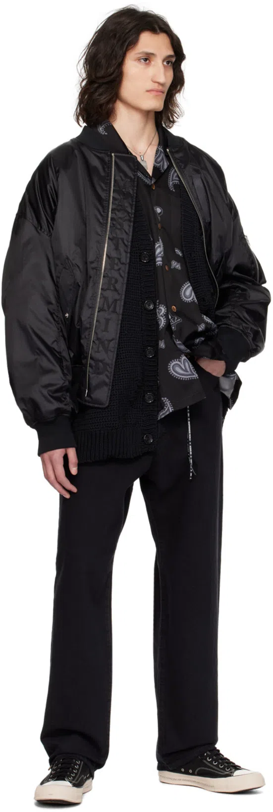 MASTERMIND JAPAN Logo-printed Bomber Jacket In Black