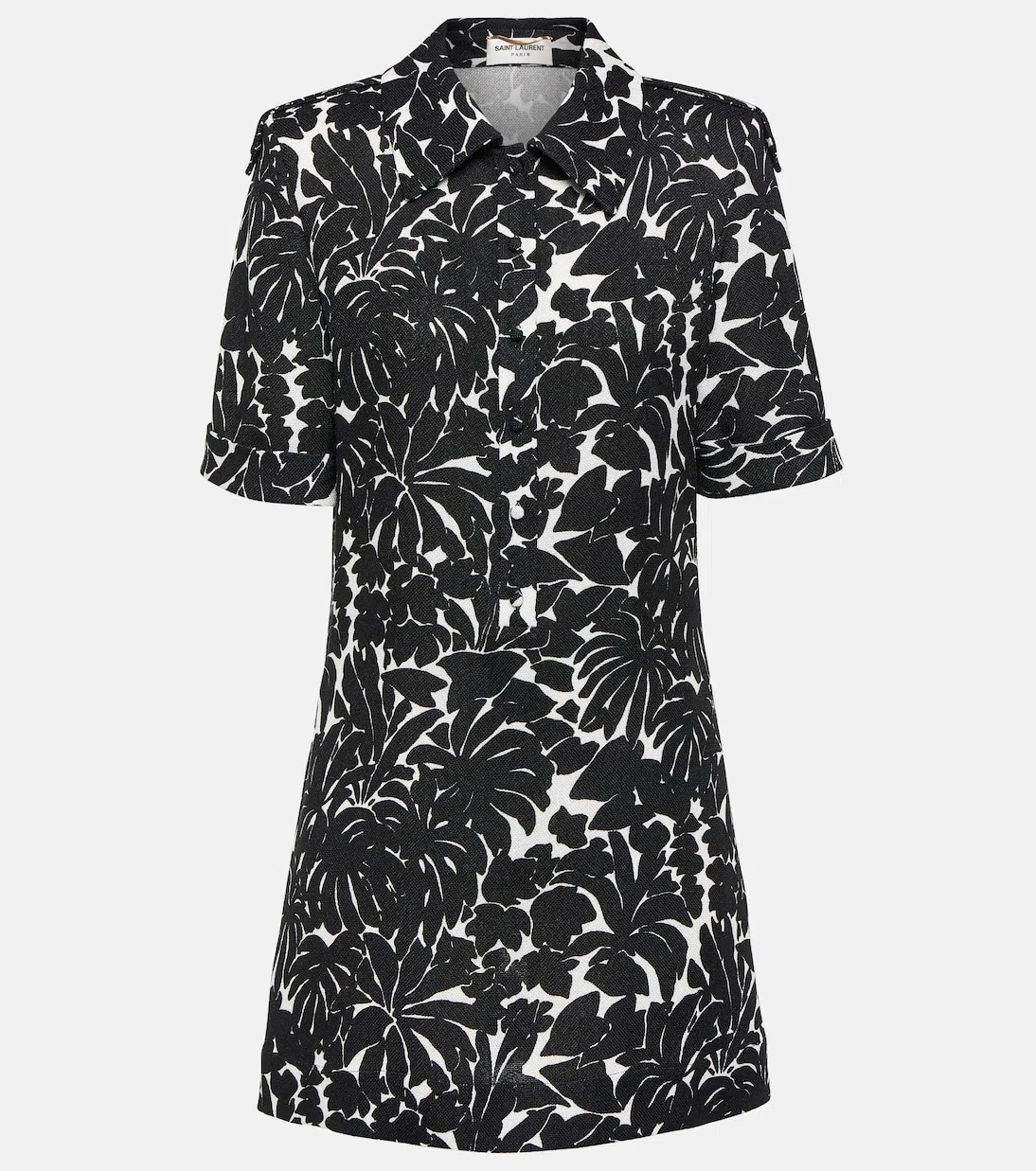 SAINT LAURENT Lee Buckled Glossed-leather Knee Boots In Black