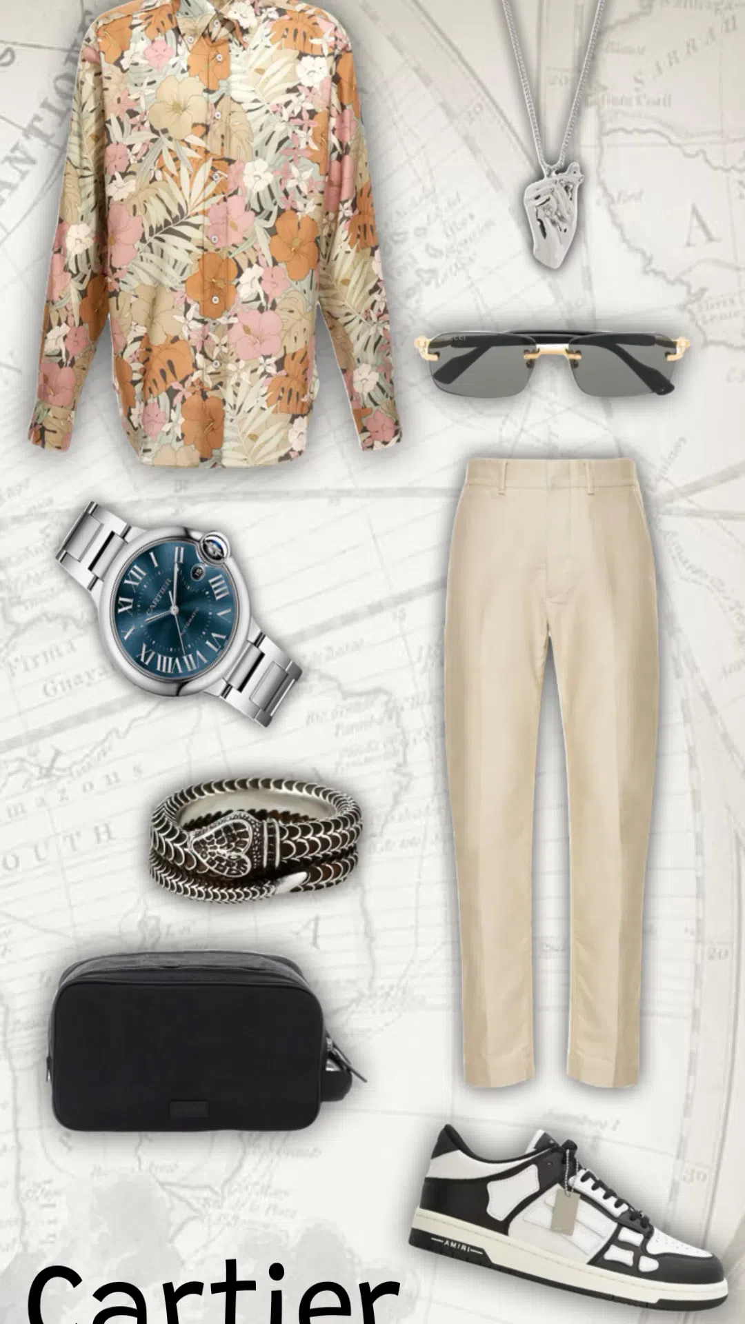 AMIRI Mens Black Skel Top Bandana-print Leather Low-top Trainers