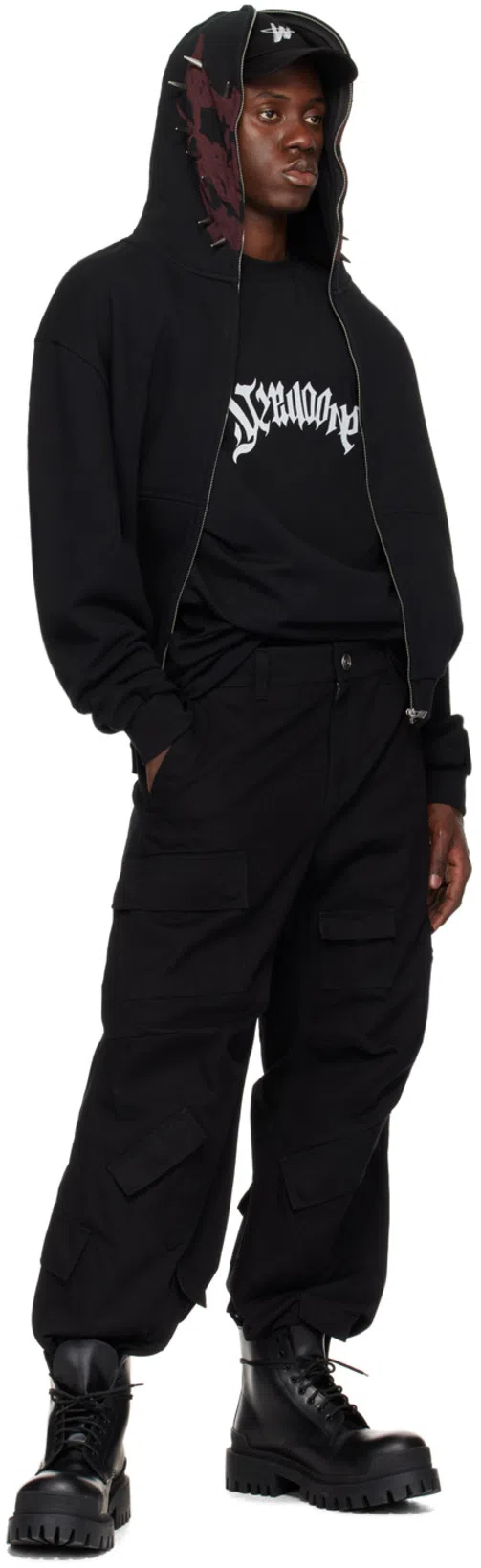 BALENCIAGA Strike Lace-up Boots In Black