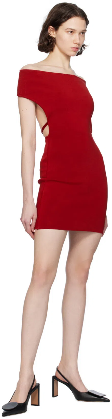 JACQUEMUS Les Duelo Plates Leather Slingback Flat In Black