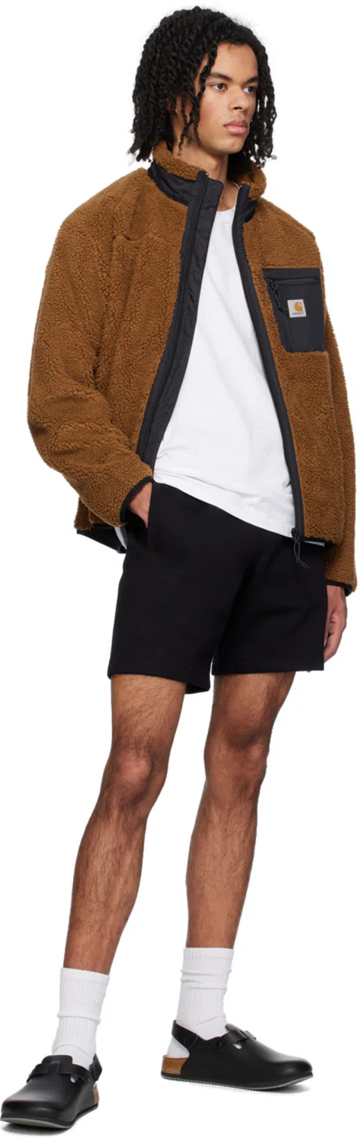 CARHARTT Sweat Shorts Chase Flee In Black