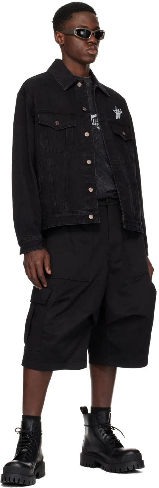 BALENCIAGA Strike Lace-up Boots In Black