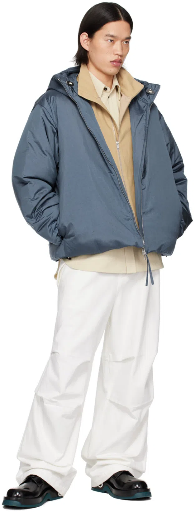 JIL SANDER Man Lace-up Shoes Black Size 11 Calfskin