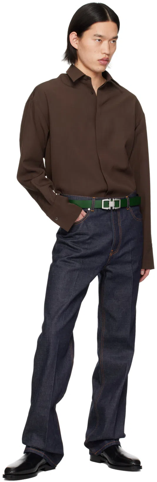 FERRAGAMO Brown Sports Shirt In 3964/234 Expresso