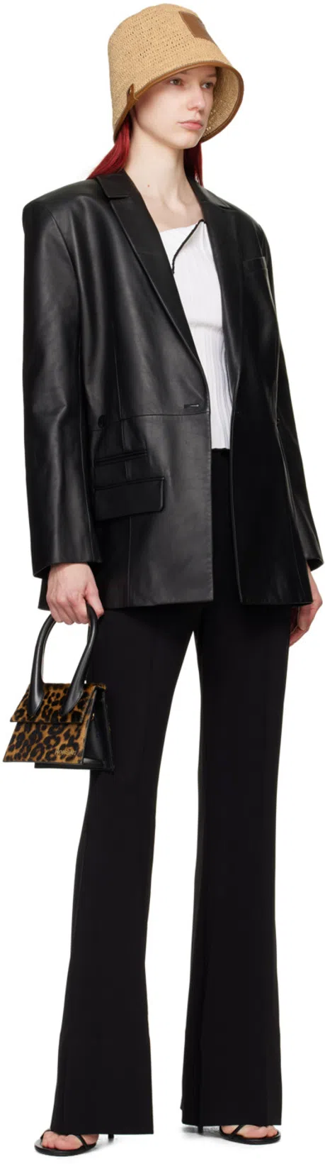 JACQUEMUS Flared Trousers In Black