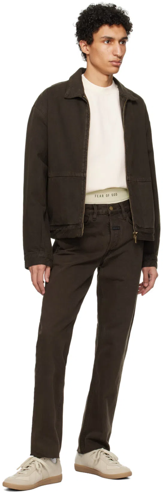 MAISON MARGIELA Beige Comb Replica Panelled Leather Low-top Trainers Eur 40 / 6 Uk In Beige_and_papyrus