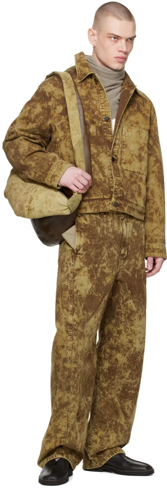 LEMAIRE White Poplin V-neck Shirt