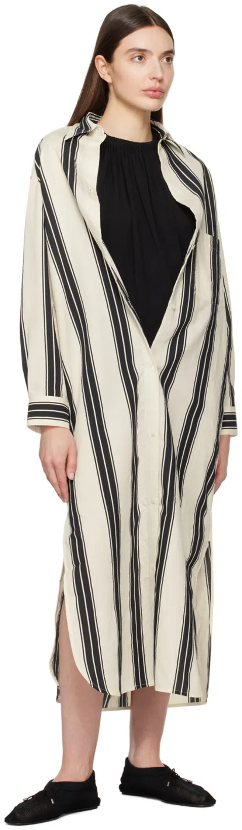 TOTÊME Black Crewneck Tank Top In 001 Black